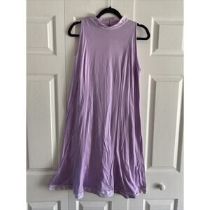 Averardo Bessi Women's Large Purple High Neck Vintage Sleeveless Dress MOD Retro